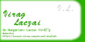 virag laczai business card